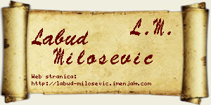 Labud Milošević vizit kartica